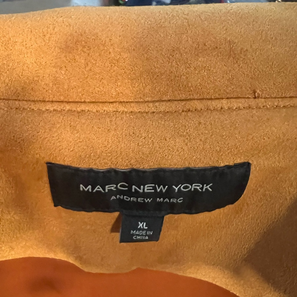Marc New York Duster Length Faux Suede Coat, made Andrew Marc. Size XL- NWOT - Picture 8 of 8
